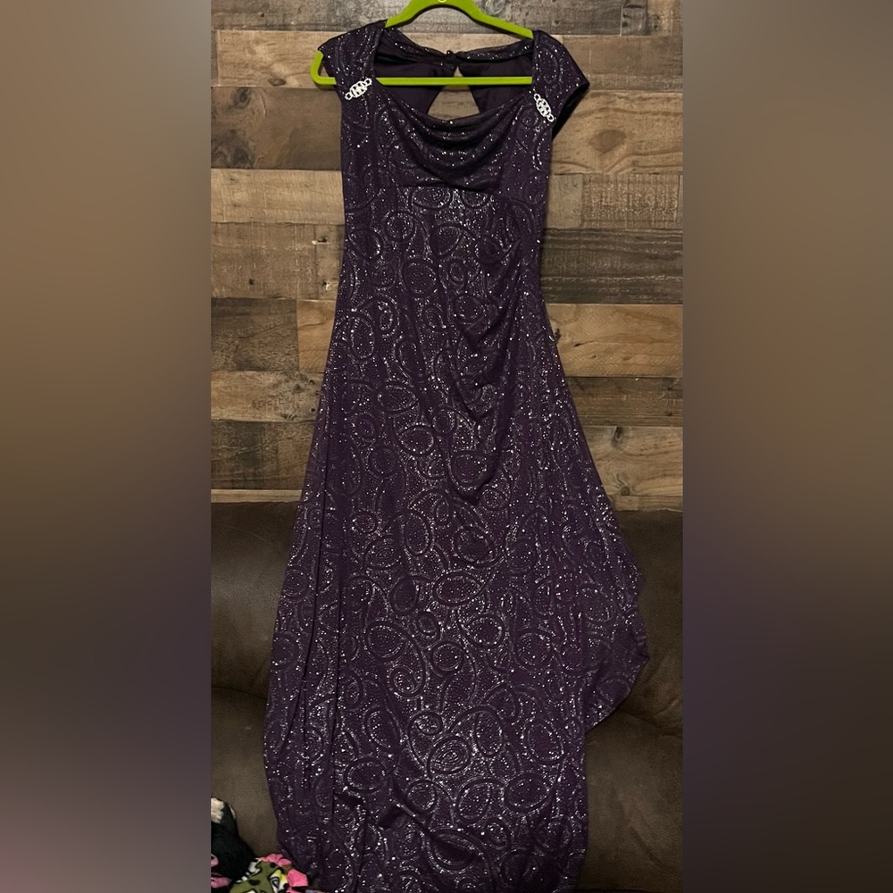 R&M Richards purple with rhinestone dress
